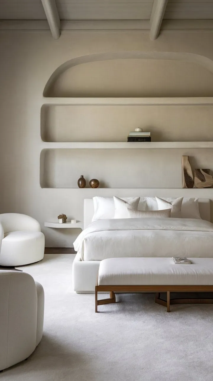 Step into a serene sanctuary of modern luxury where refined simplicity and minimalist elegance create the perfect retreat for relaxation.