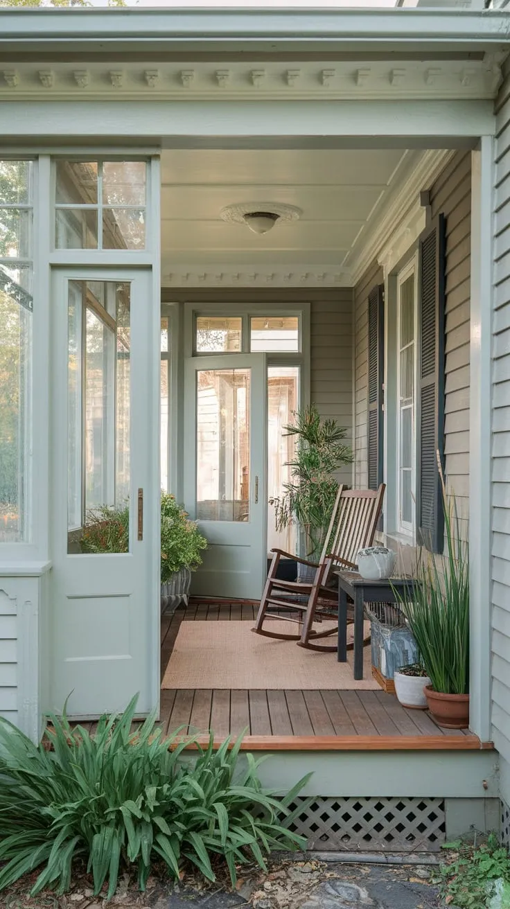 Charming Enclosed Porch Oasis