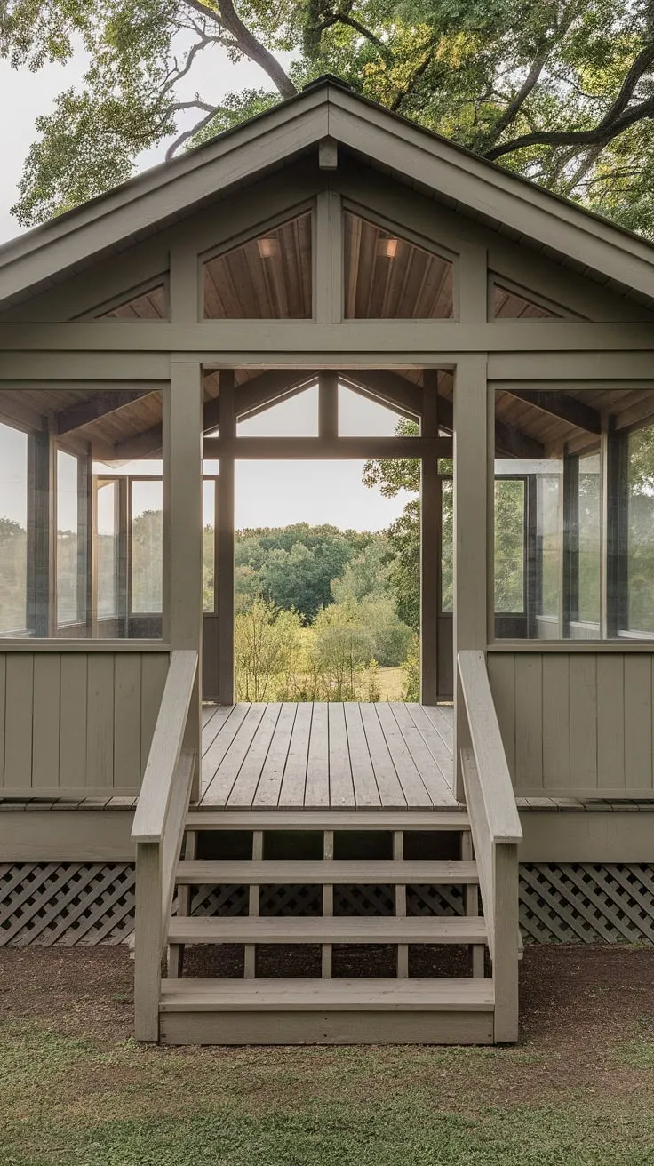 Cozy Closed Porch Nestled in Nature