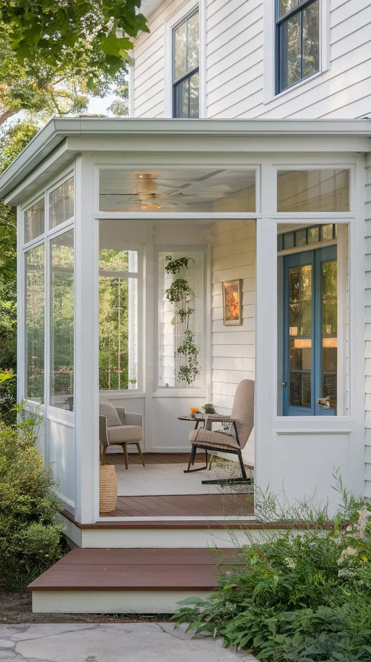 Transformed Serenity: Enclosed Porch Oasis