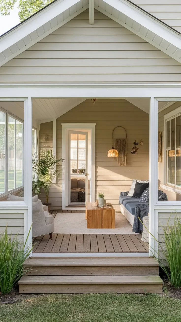 Cozy Enclosed Porch Retreat