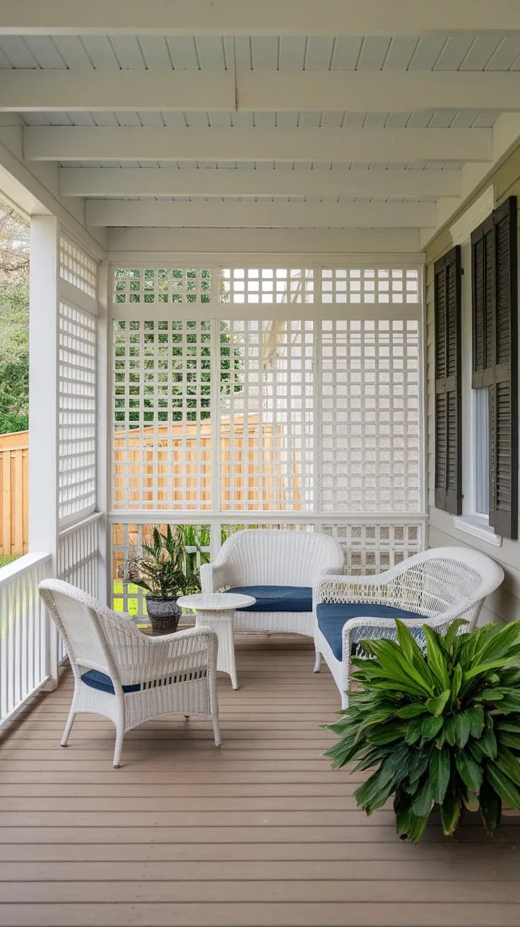Cozy Vibes in a Lattice-Covered Oasis