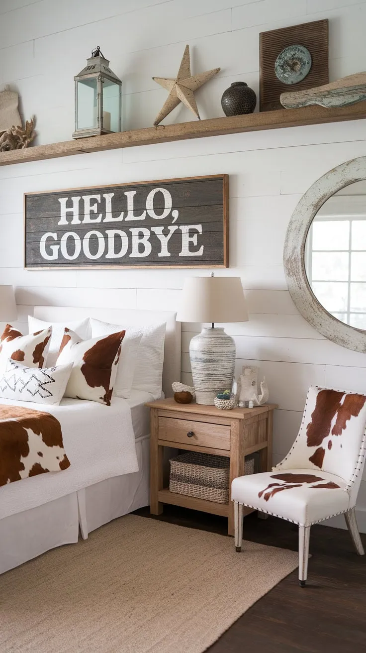 Dreamy coastal cowgirl bedroom, where beachy room ideas meet cowgirl charm.  This surf room decor and ocean room decor blend seamlessly, creating the ultimate summer room decor.  A true coastal cowgirl room, perfect for anyone seeking a unique and stylish space.