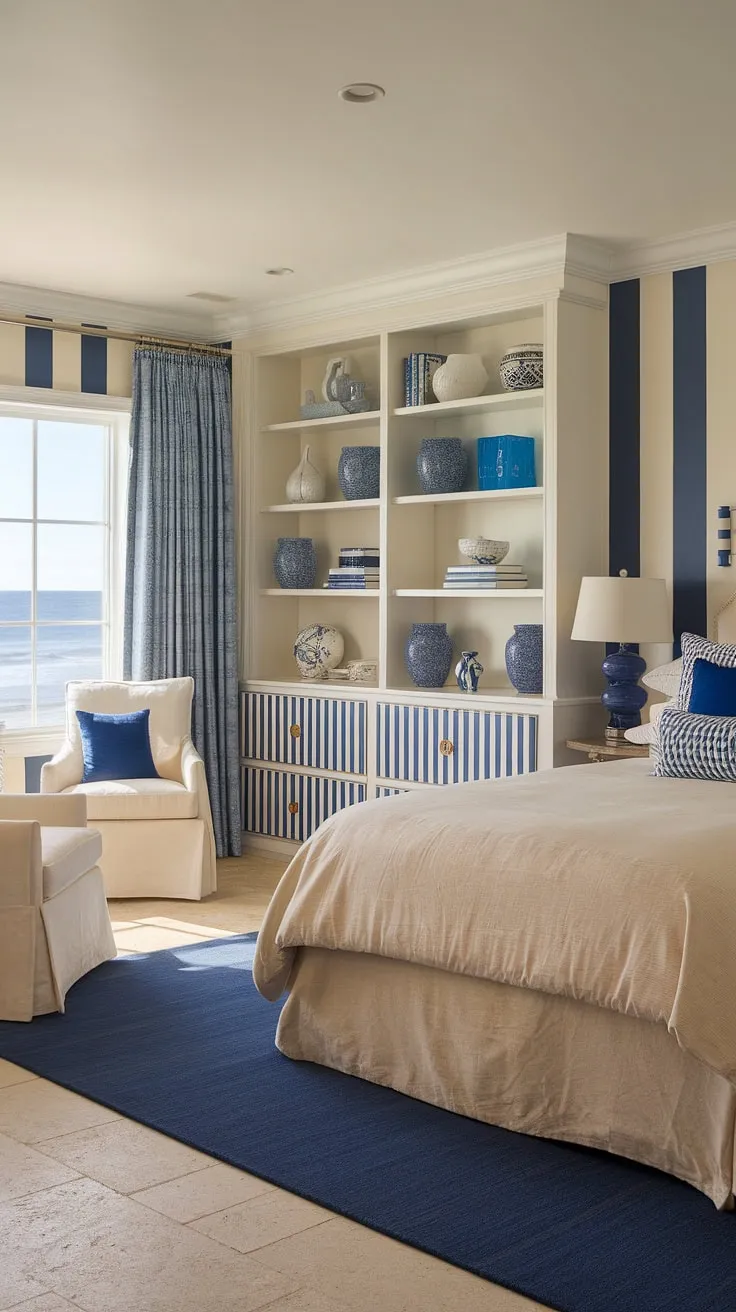 Escape to the coast every night with this stunning aesthetic coastal bedroom.  The beach wallpaper room creates a captivating coastal themed bedroom, overflowing with coastal bedroom ideas. Perfect for a coastal granddaughter bedroom, or any child who dreams of the ocean, this space showcases the ultimate coastal bedroom aesthetic.
