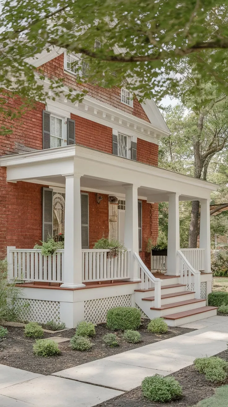New England Colonial Home Featuring a Welcoming Front Porch
