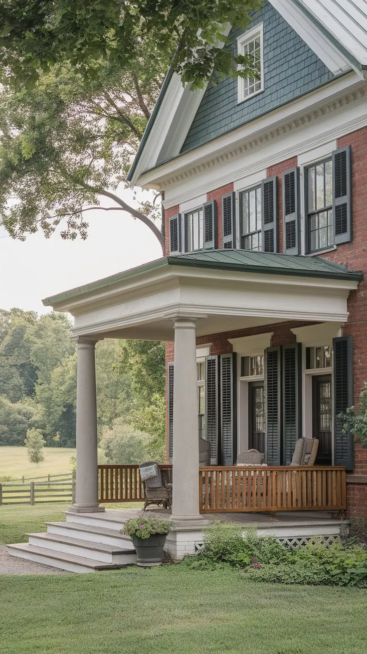 New England Colonial Home with Inviting Front Porch