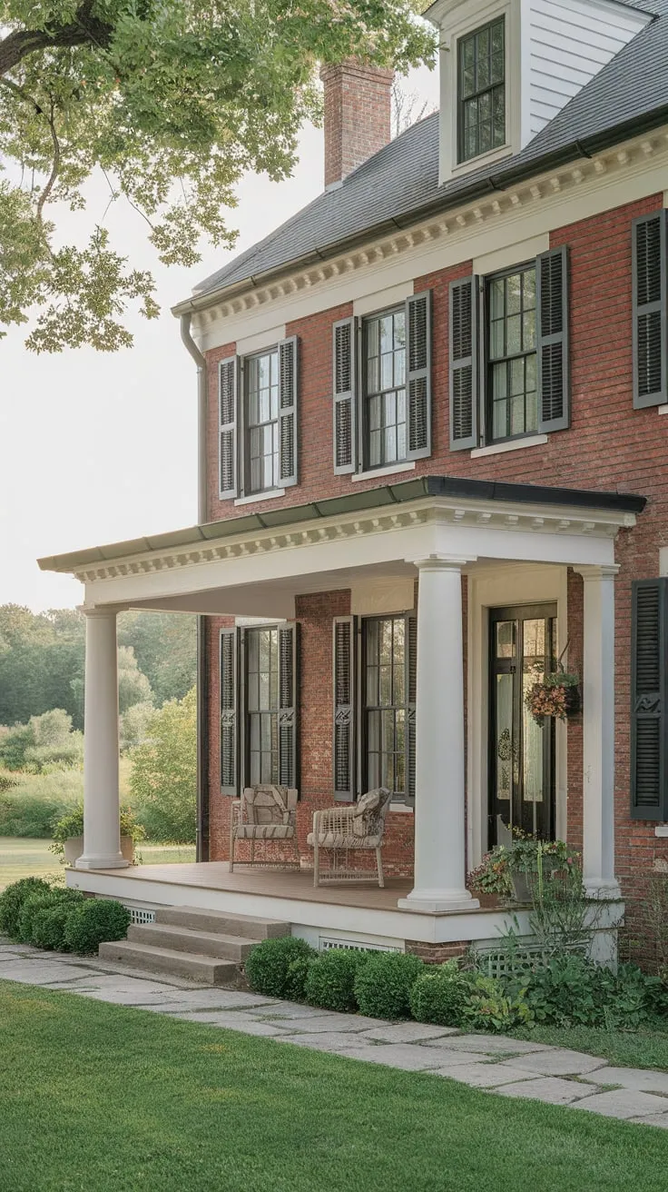Cozy Red Brick Colonial with a Welcoming Porch