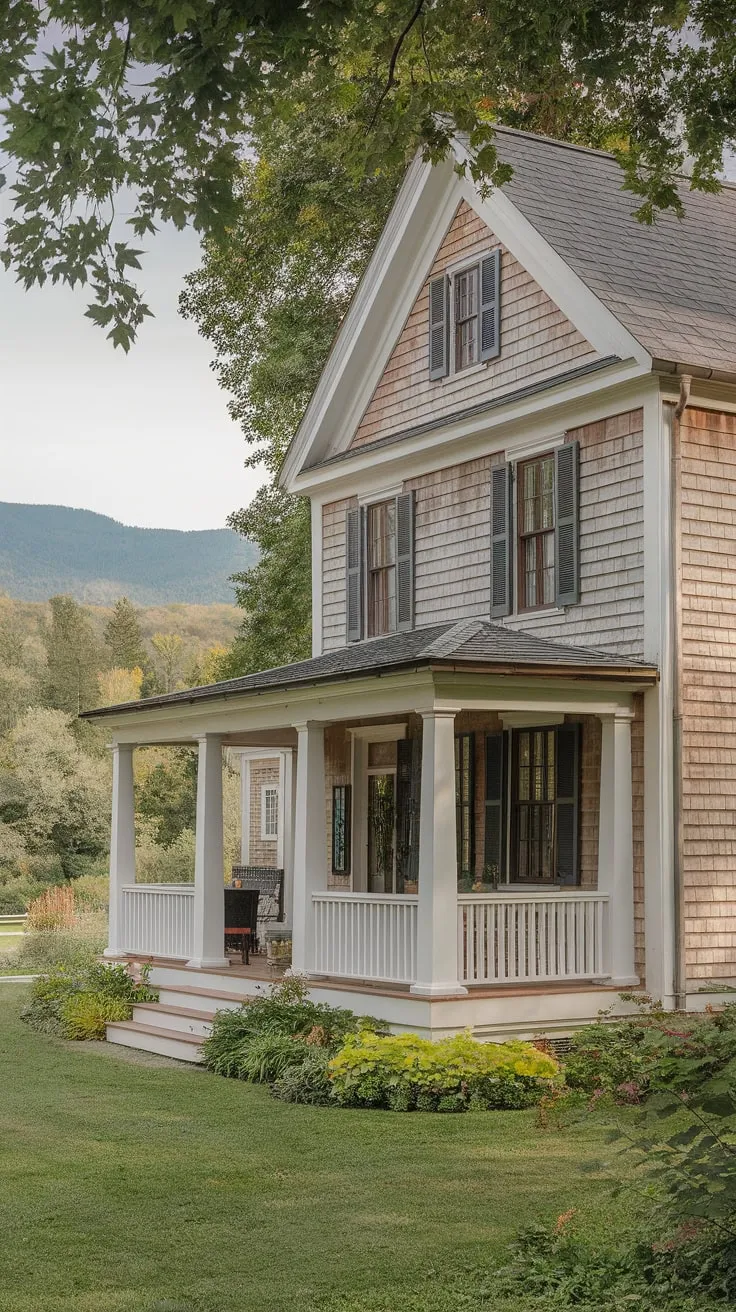 New England Colonial Beauty with a Lush Porch Retreat