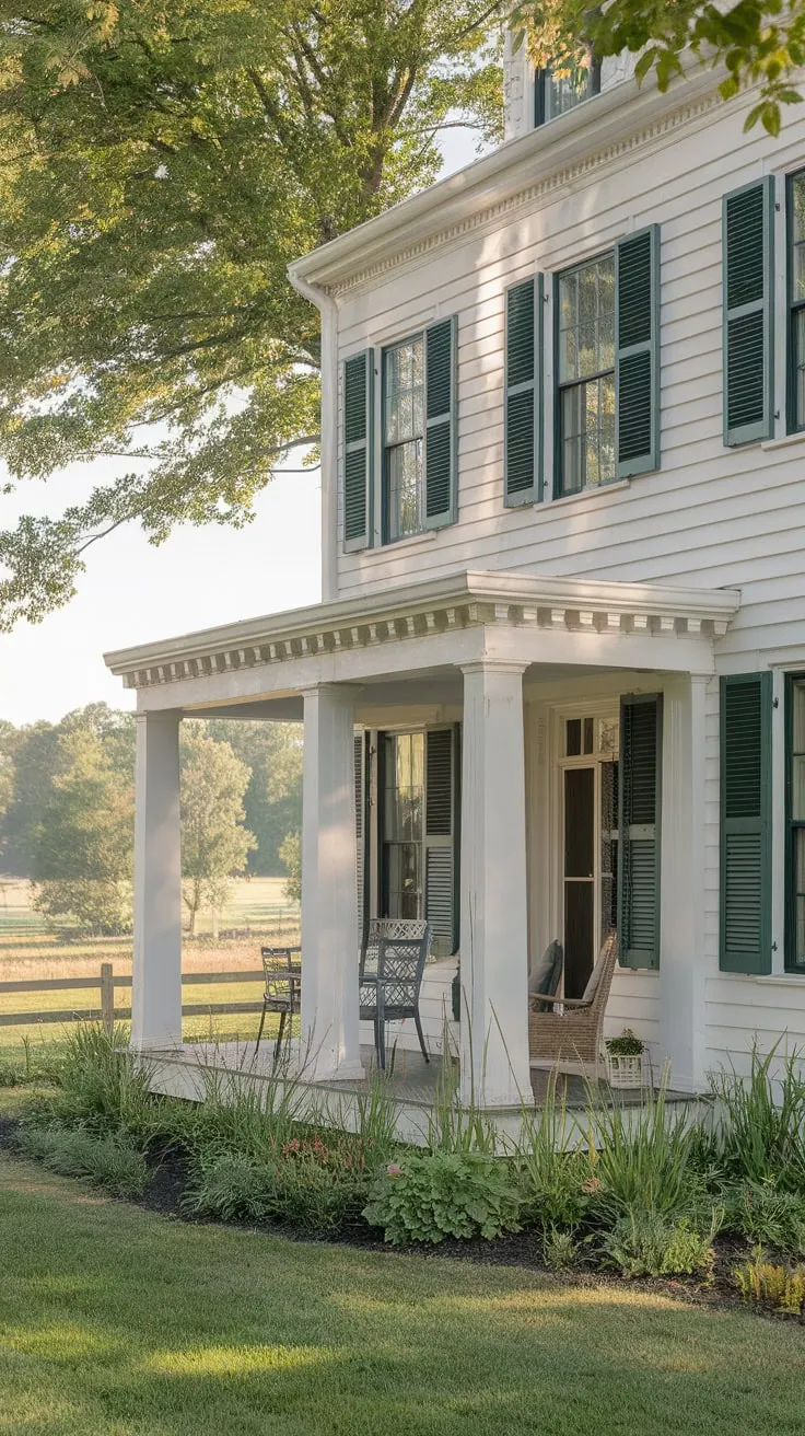 Charming Colonial Front Porch Oasis