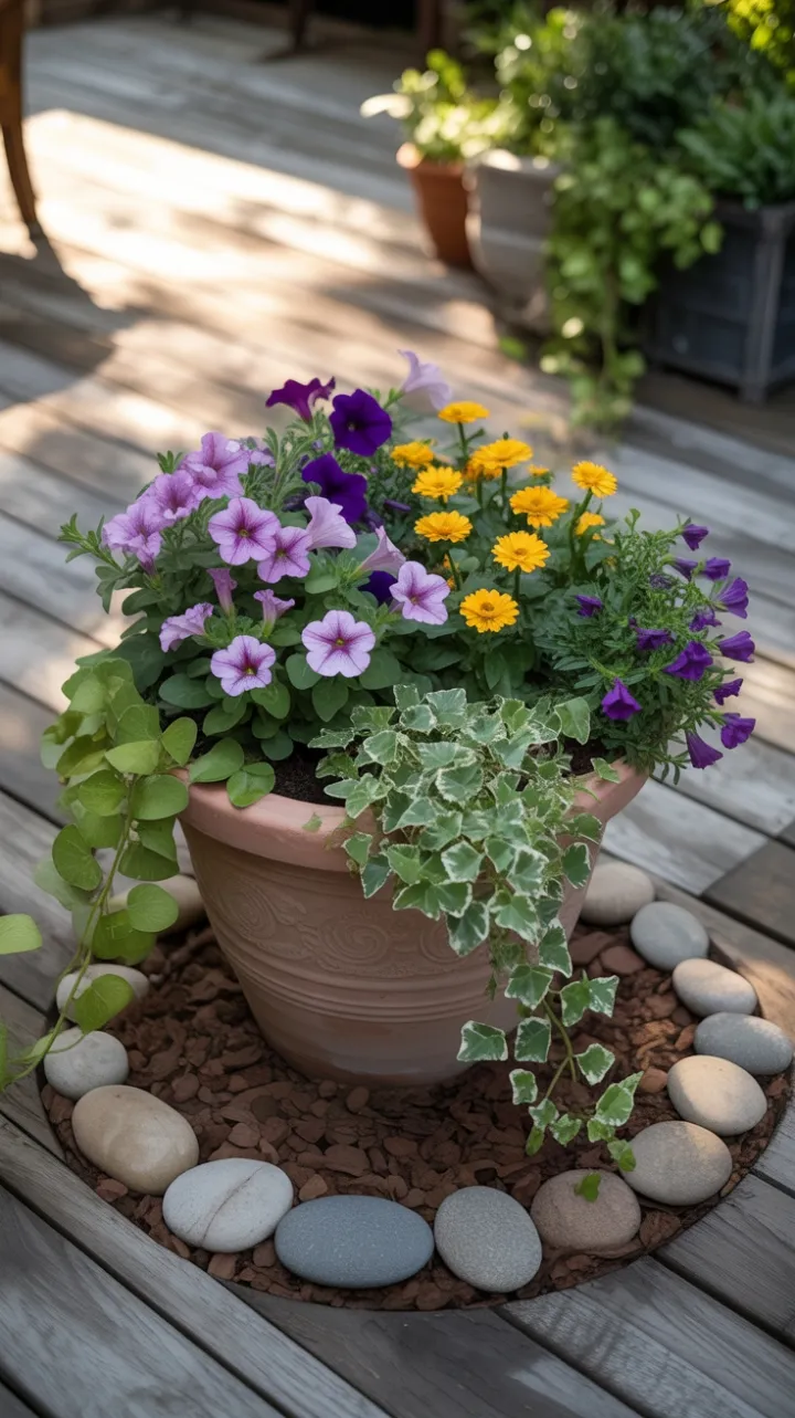 Late Afternoon Glow on a Terracotta Garden