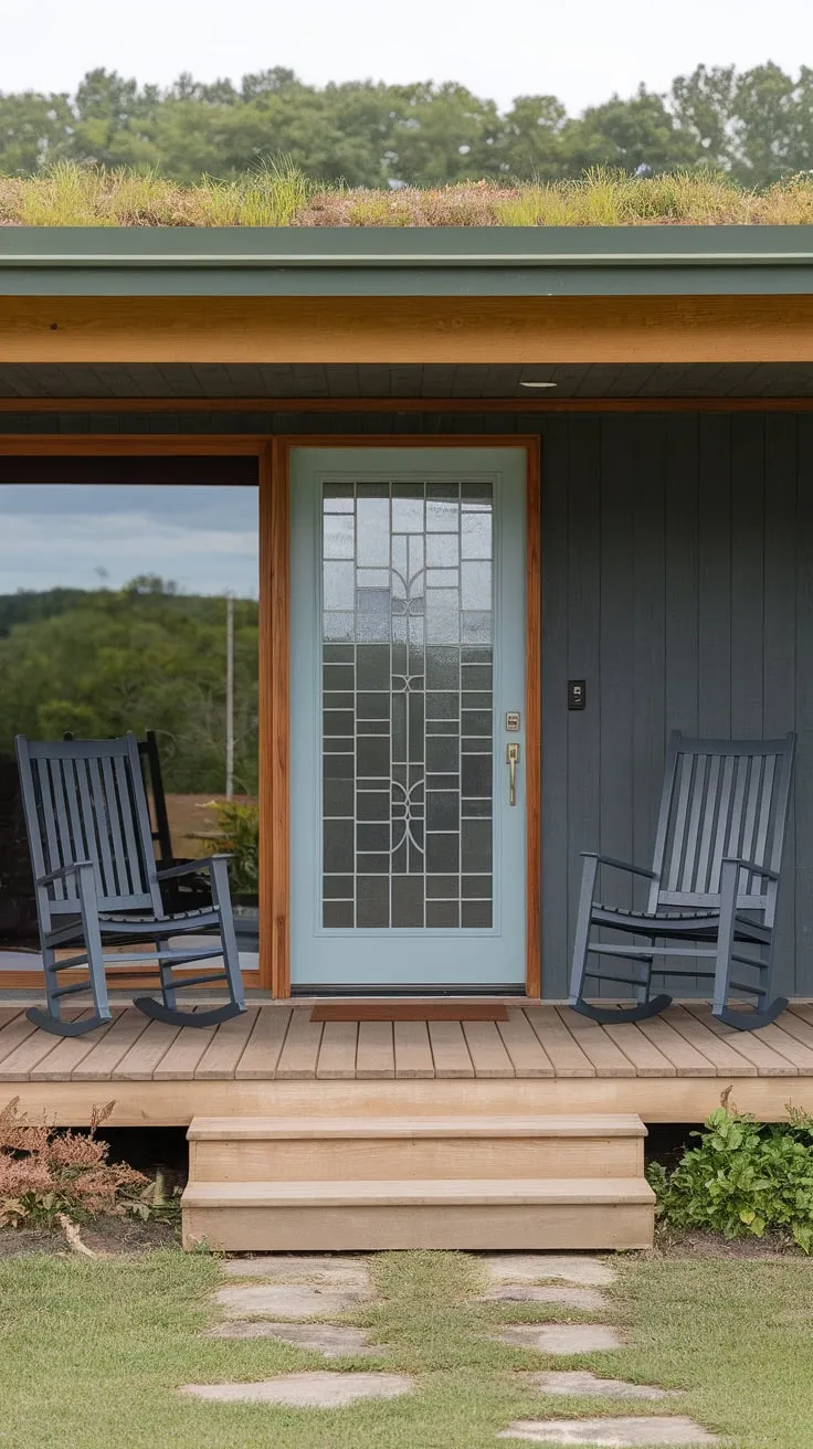 Sustainable Serenity: A Modern Front Porch Retreat