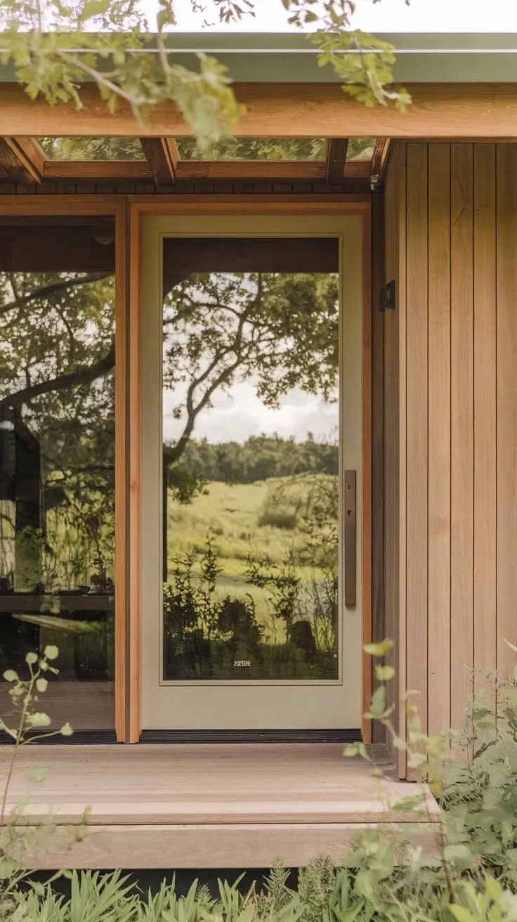 Chic Contemporary Porch with Midcentury Flair