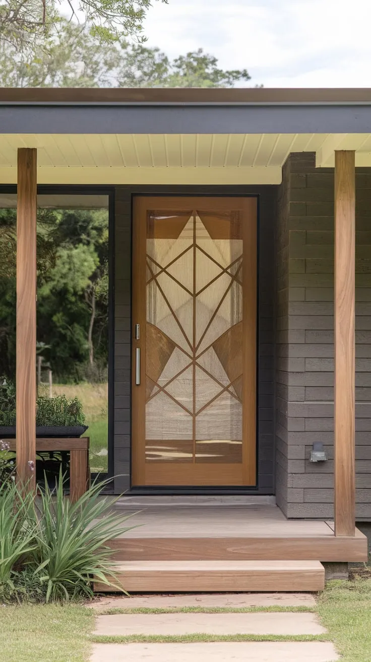 Sustainable Style: Contemporary Front Porch with Midcentury Flair