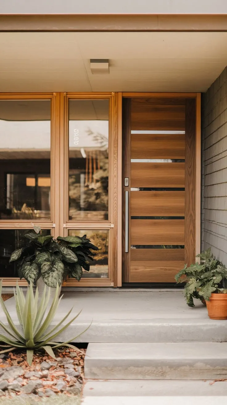 Chic Contemporary Porch with Midcentury Flair