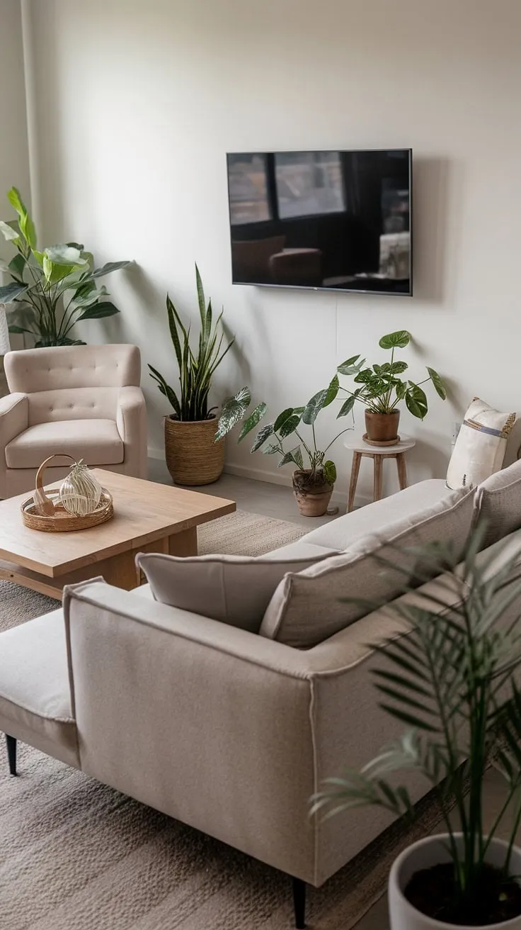 Sophisticated and inviting, this living room exemplifies the best in contemporary home design.  The carefully curated living room decor and thoughtful interior design create a space that's both stylish and supremely comfortable, redefining house interior decor for modern living.