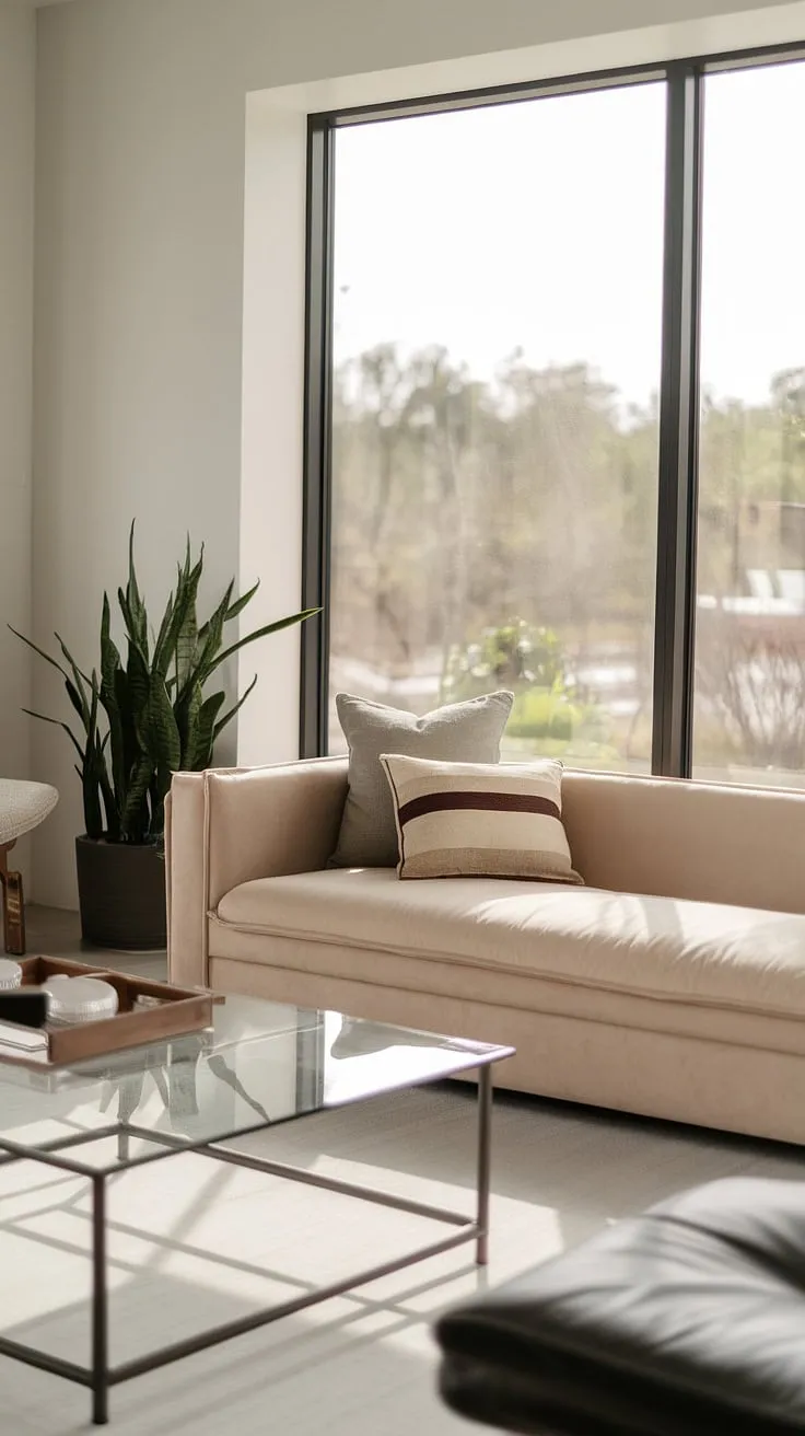 Modern lines and luxurious textures define this stunning living room, a masterpiece of contemporary interior design.  The carefully curated living room decor and overall home design create a space that embodies the essence of refined house interior decor.