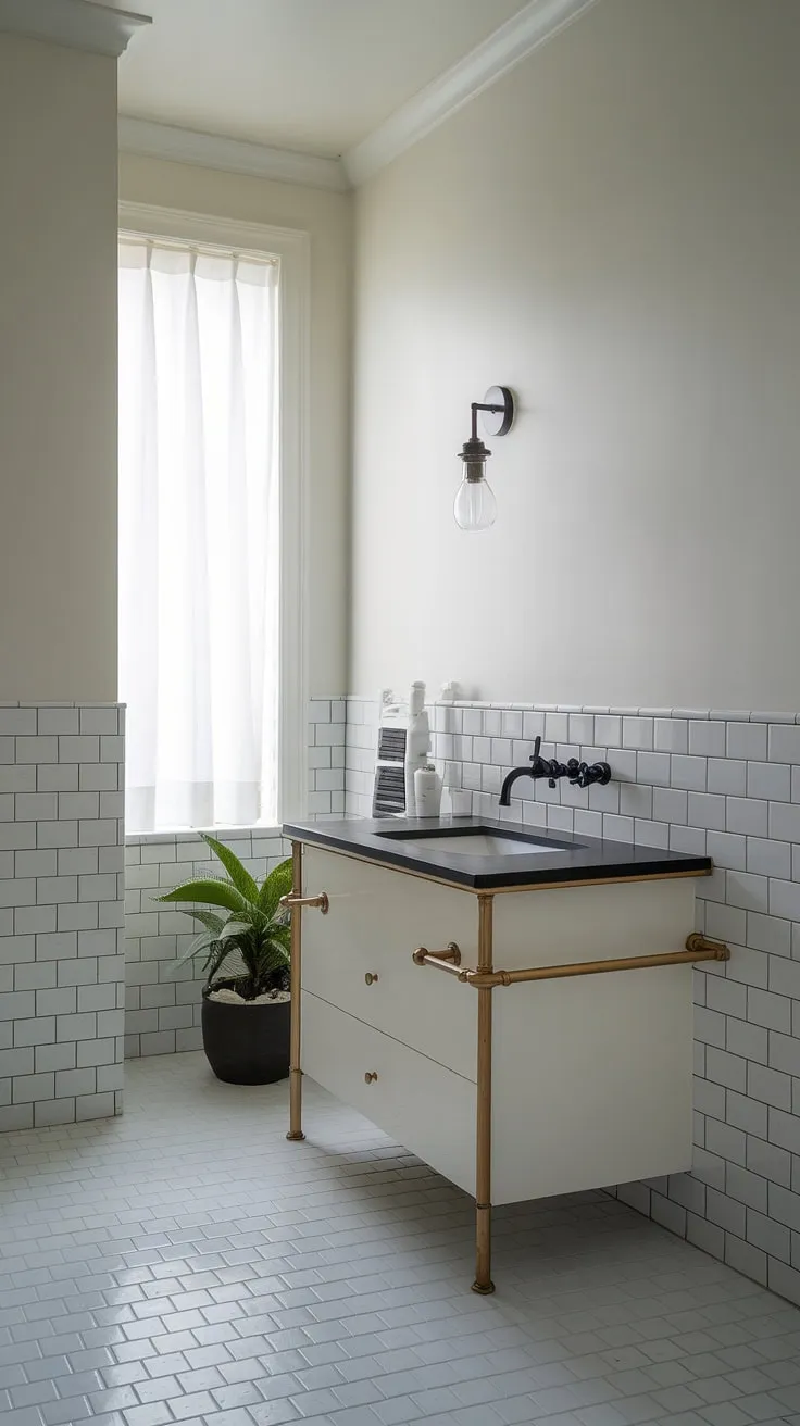 Experience the height of luxury with this ultra-modern powder room.  The minimalist bathroom vanity is a statement piece in this contemporary powder room, reflecting the best in modern powder room design and offering a wealth of luxury powder room ideas for your own powder room interior design project.