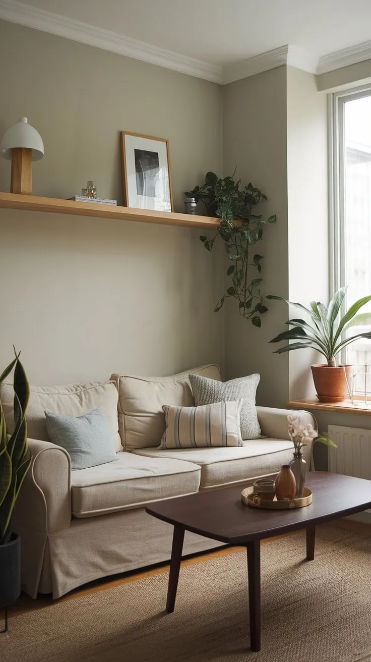 This corner living room proves that compact living space doesn't mean sacrificing style or comfort.  The small living room design maximizes coziness with thoughtful placement and intimate living room decor, creating a relaxing living area perfect for unwinding.  Snug living room concepts like this showcase how multifunctional living room furniture can transform a small space interior design into a haven.