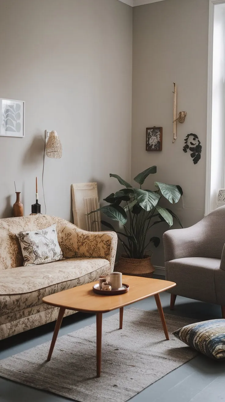 This corner living room proves that small space interior design can be incredibly cozy.  The compact living space maximizes comfort with a relaxing living area perfect for unwinding, showcasing snug living room concepts and intimate living room decor.  Multifunctional furniture and clever placement create a surprisingly spacious feel, offering inspiration for your own small living room design.