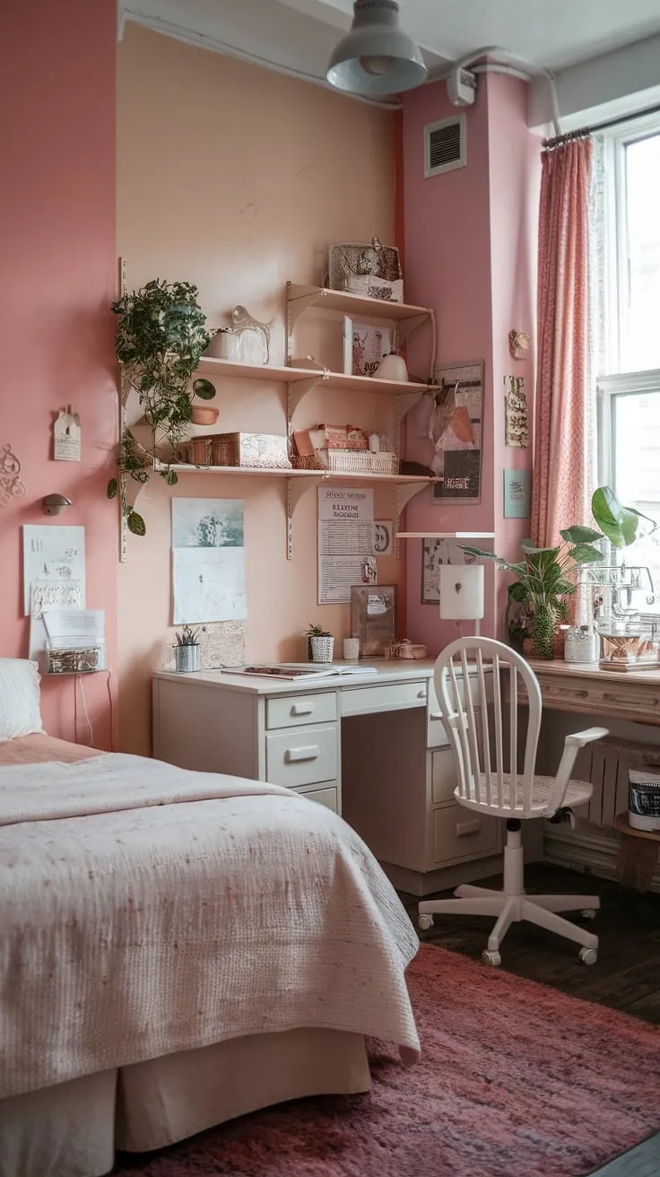This cozy feminine apartment, a perfect blend of cottagecore and romcom aesthetics, proves that even a small studio apartment can be brimming with charm and personality.  It's the ultimate cottage apartment inspiration for creating a space that feels both spacious and inviting.