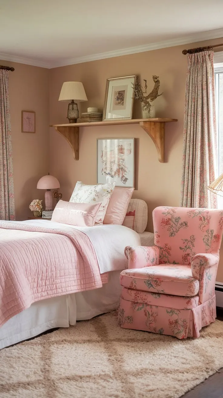 This cozy feminine apartment, a perfect blend of cottagecore studio apartment and romcom aesthetic, proves that even a small studio apartment can be brimming with charm and personality.  It's the ultimate cottage apartment inspiration for creating a space that feels both spacious and inviting.