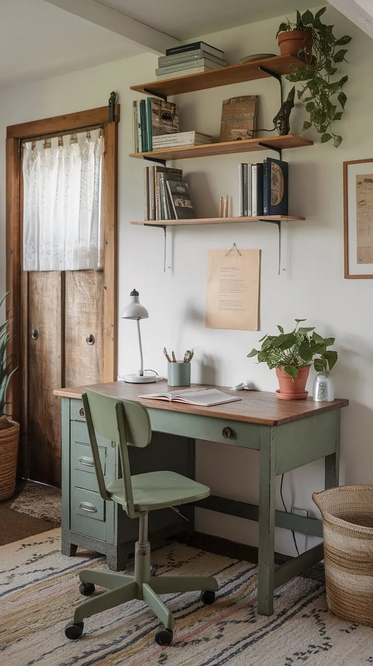 My cozy cottage library has been transformed into the perfect cottage study room—a dreamy work from home office where productivity meets unparalleled aesthetic. This study office aesthetic, complete with a cozy work from home setup, is my happy place.