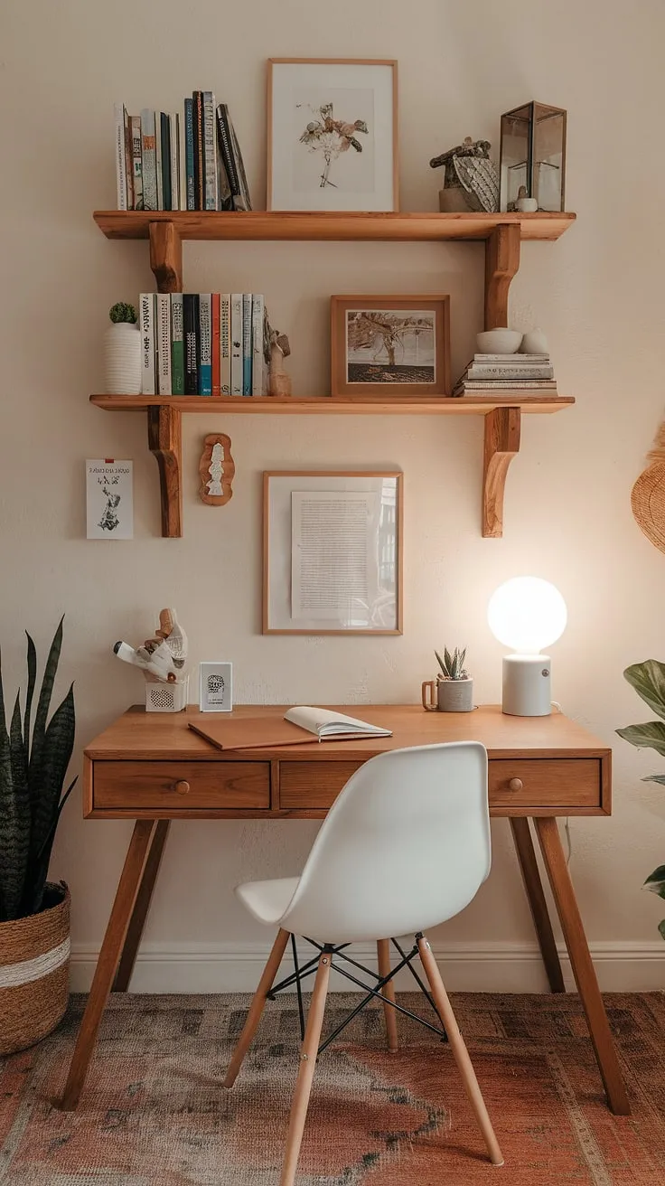 My cozy cottage library has been transformed into the perfect cottage study room—a dreamy work from home office where productivity meets unparalleled aesthetic. This study office aesthetic, complete with a cozy work from home setup, is my happy place.
