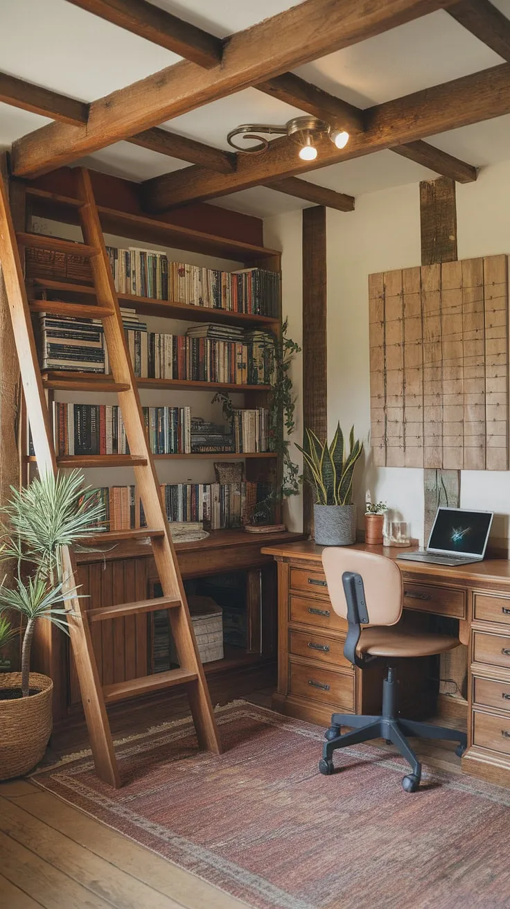 My cozy cottage library has been transformed into the perfect cottage study room—a wfh office aesthetic dream come true. This work from home office, with its study office aesthetic, is where I find my most productive and peaceful moments.