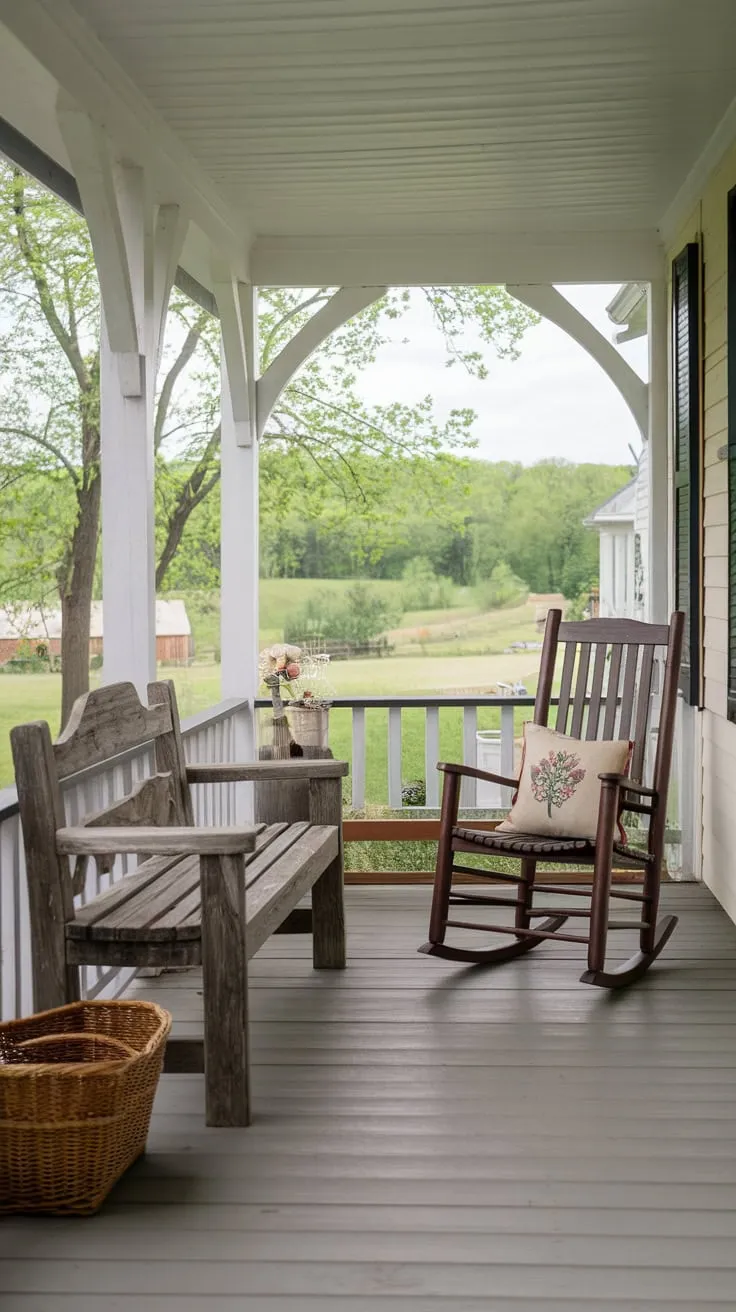 Serene Country Front Porch Bliss