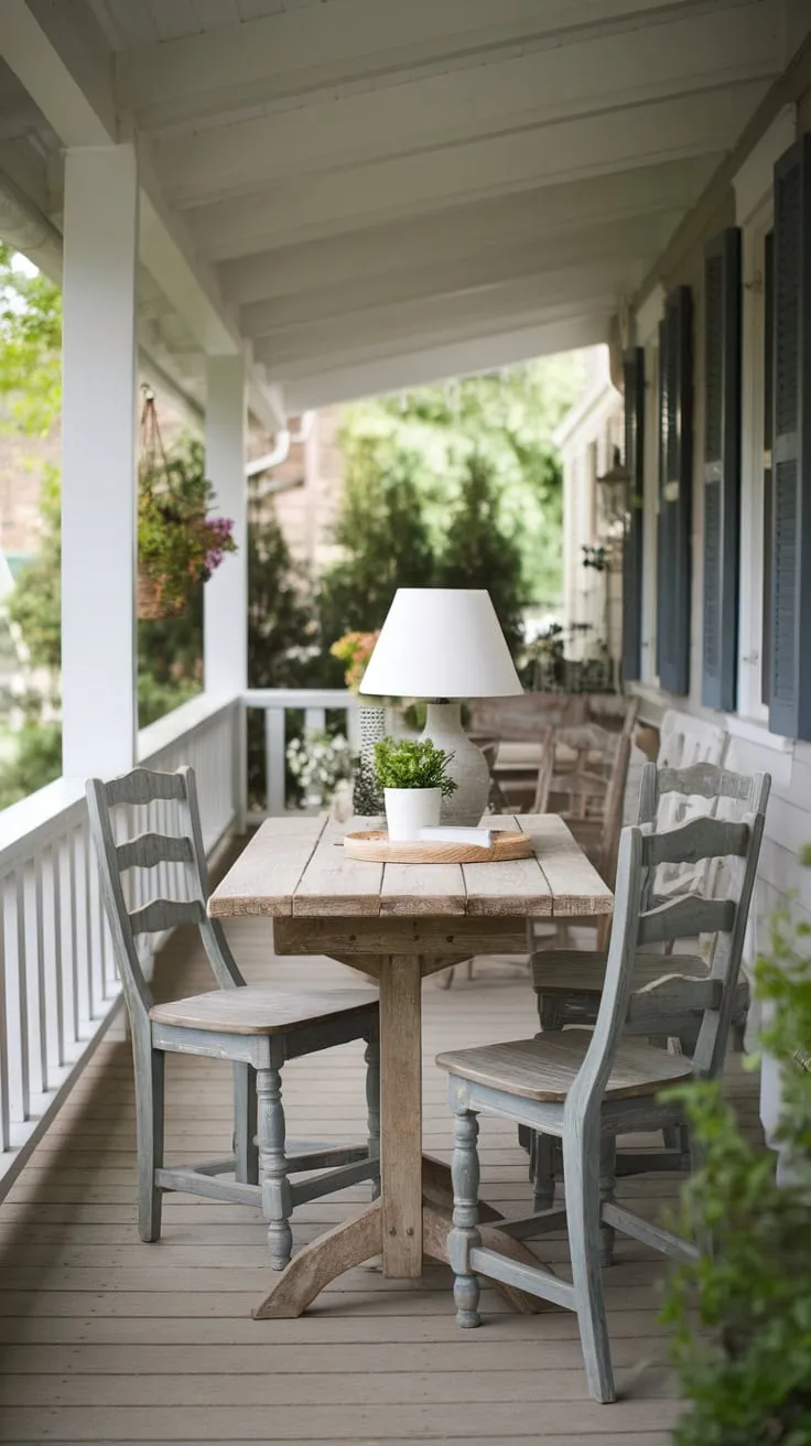 Charming Rustic Front Porch Retreat