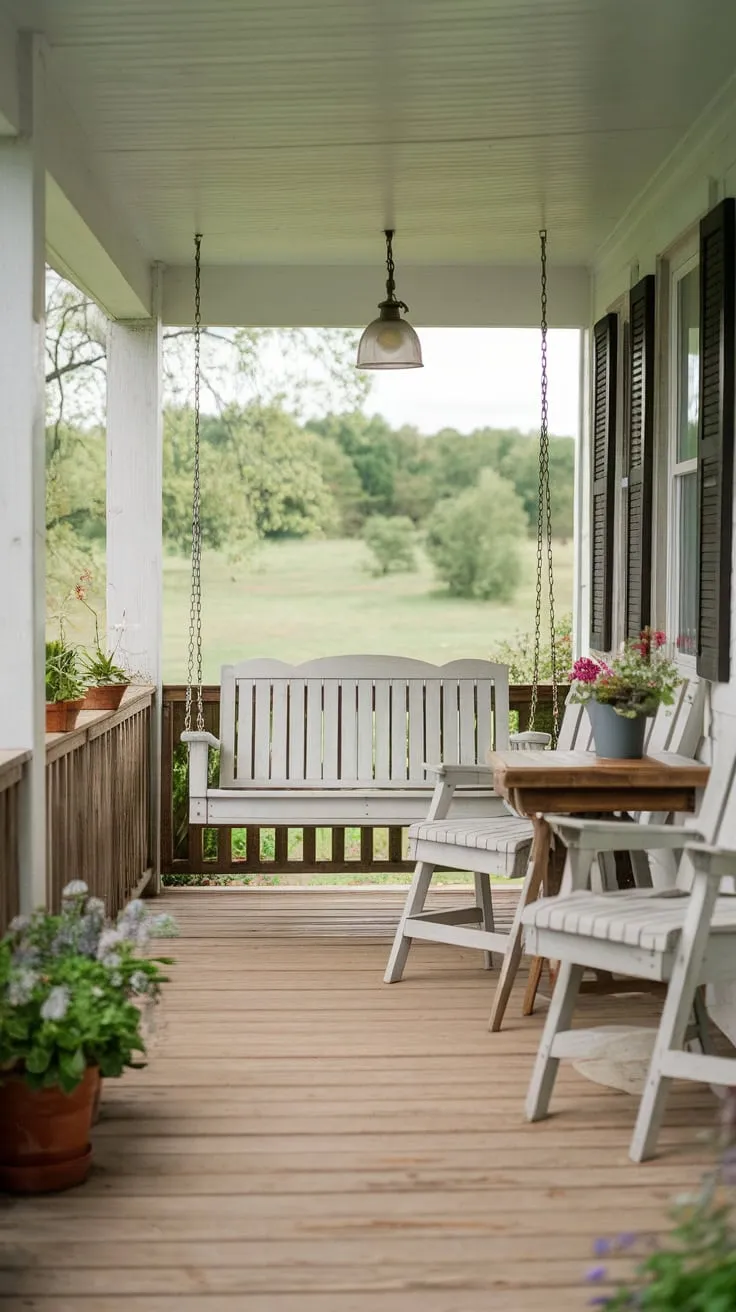 Charming Rustic Country Porch Retreat