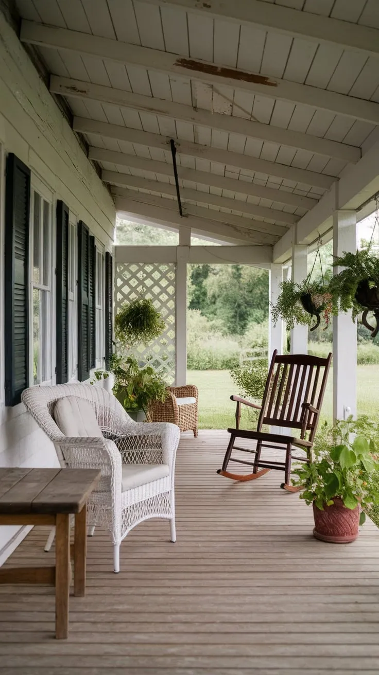 Charming Rustic Country Porch Retreat