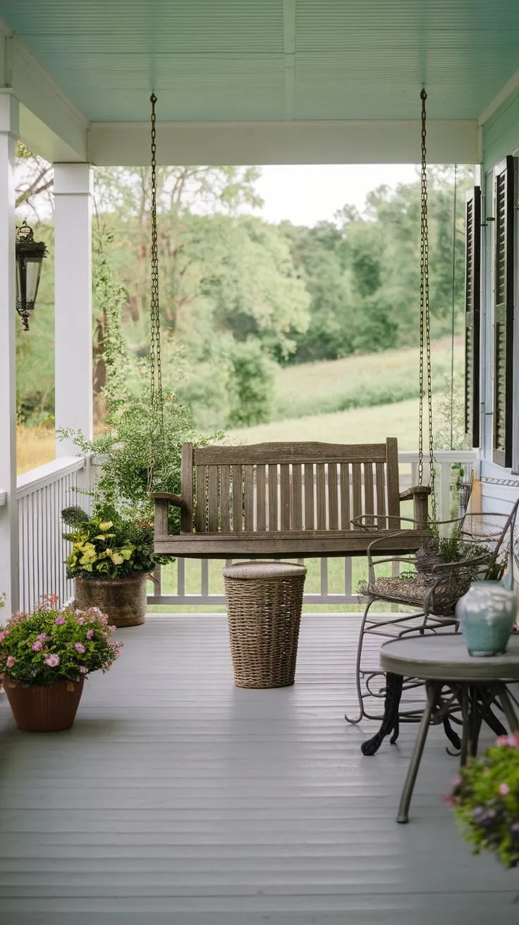 Cozy Country Retreat with Swing and Greenery