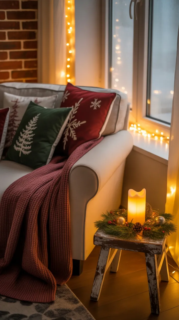 Cozy Christmas Nook in a Tiny Apartment
