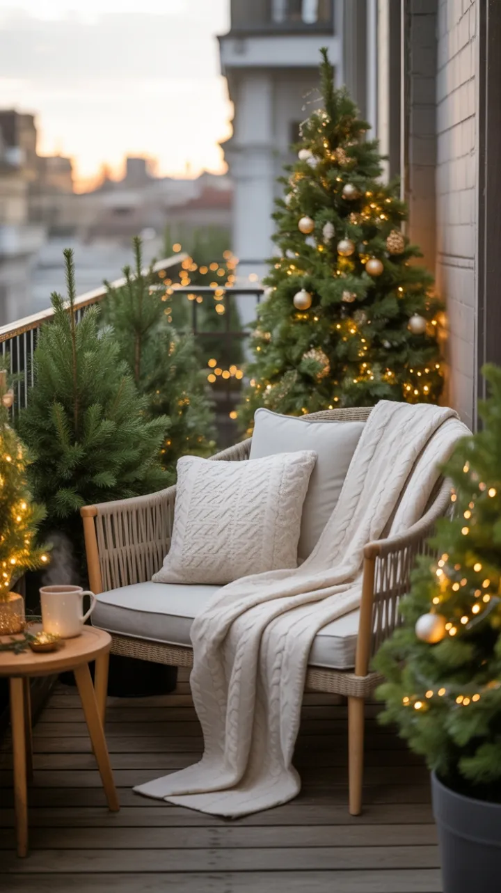 A Cozy Christmas Nook Overlooking the City