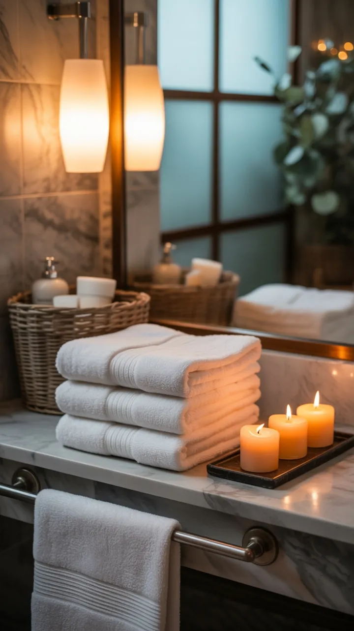 Amber Glow and Fluffy Whites in a Spa Like Retreat