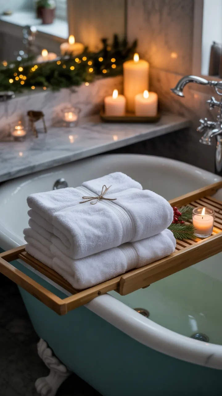 Snowy Serenity in a Clawfoot Christmas Retreat