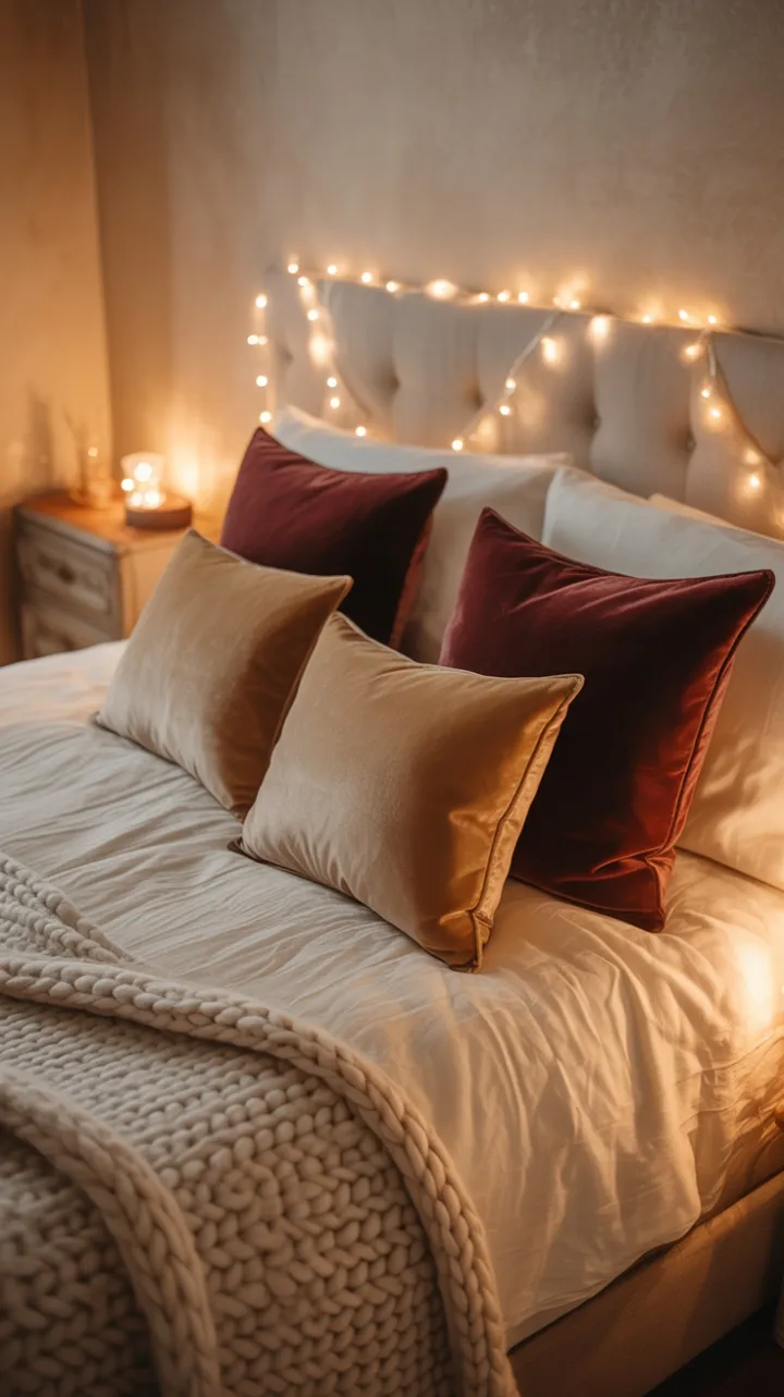 Candlelit Layers in Cream Linen and Velvet
