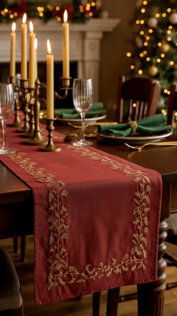 Burgundy Glow Holiday Table