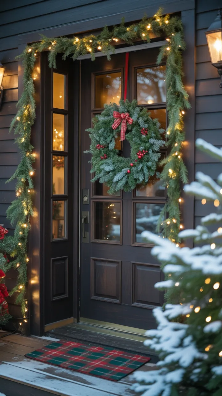A Cozy Curated Christmas Entryway