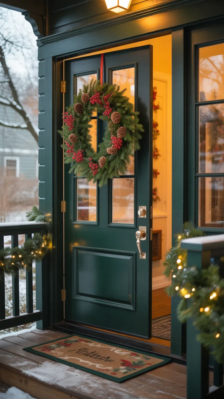A Warm Welcome in Evergreen and Gold