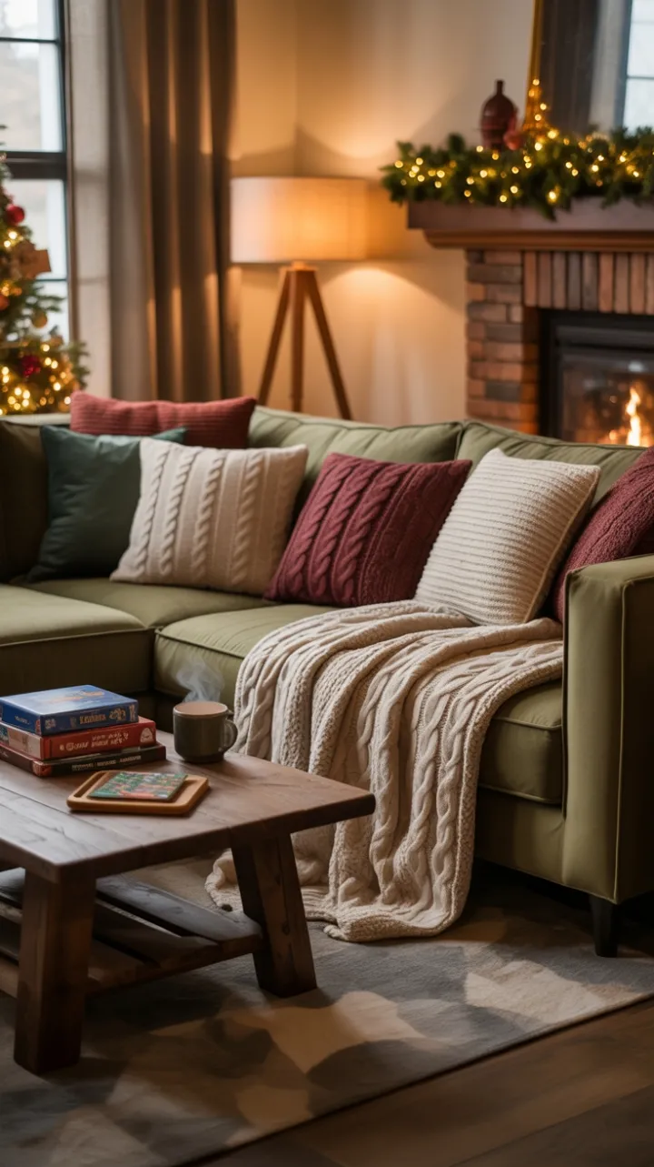 Hearthside Hygge in a Knitted Christmas Nook