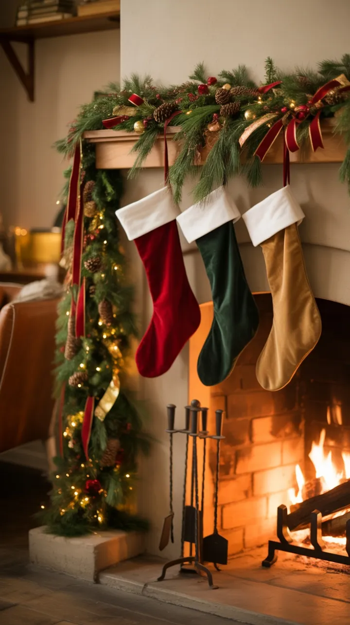A Rustic Hearth Dressed in Velvet and Pine