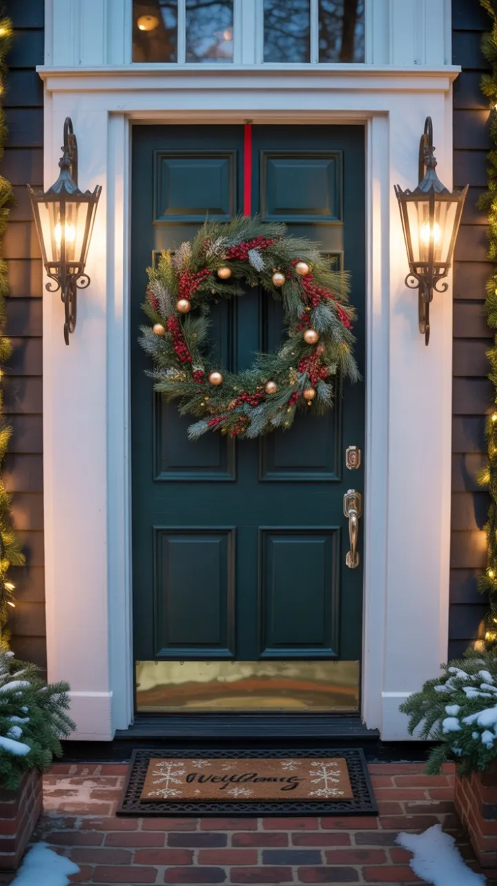 Evergreen Welcome in Golden Winter Light