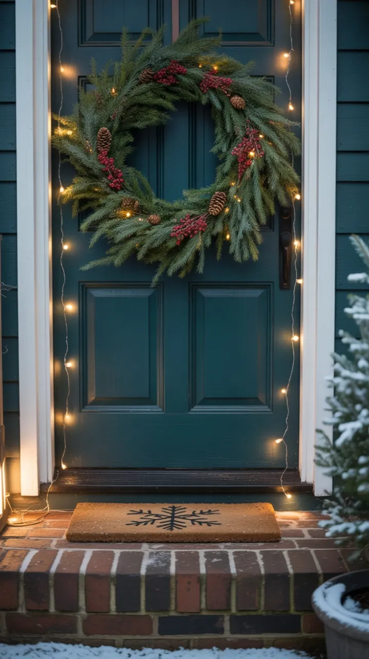 Teal Door Winter Welcome