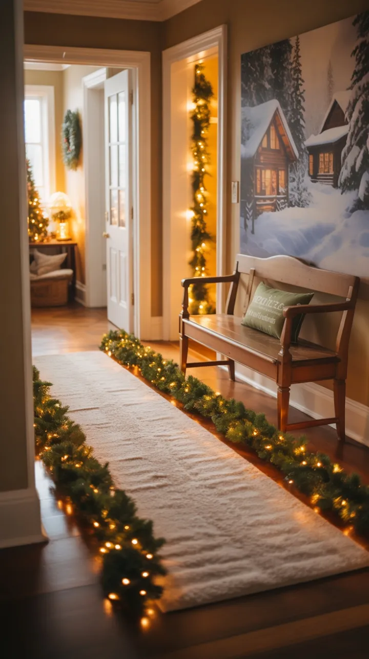 Golden-Glow Holiday Hallway