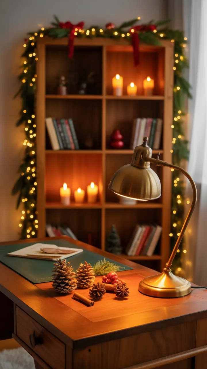 Handcrafted Warmth in a Holiday Home Office