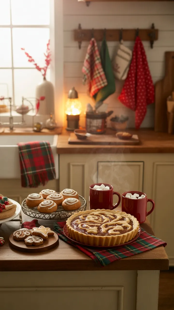 Rustic Holiday Kitchen Brimming with Warmth and Sweets