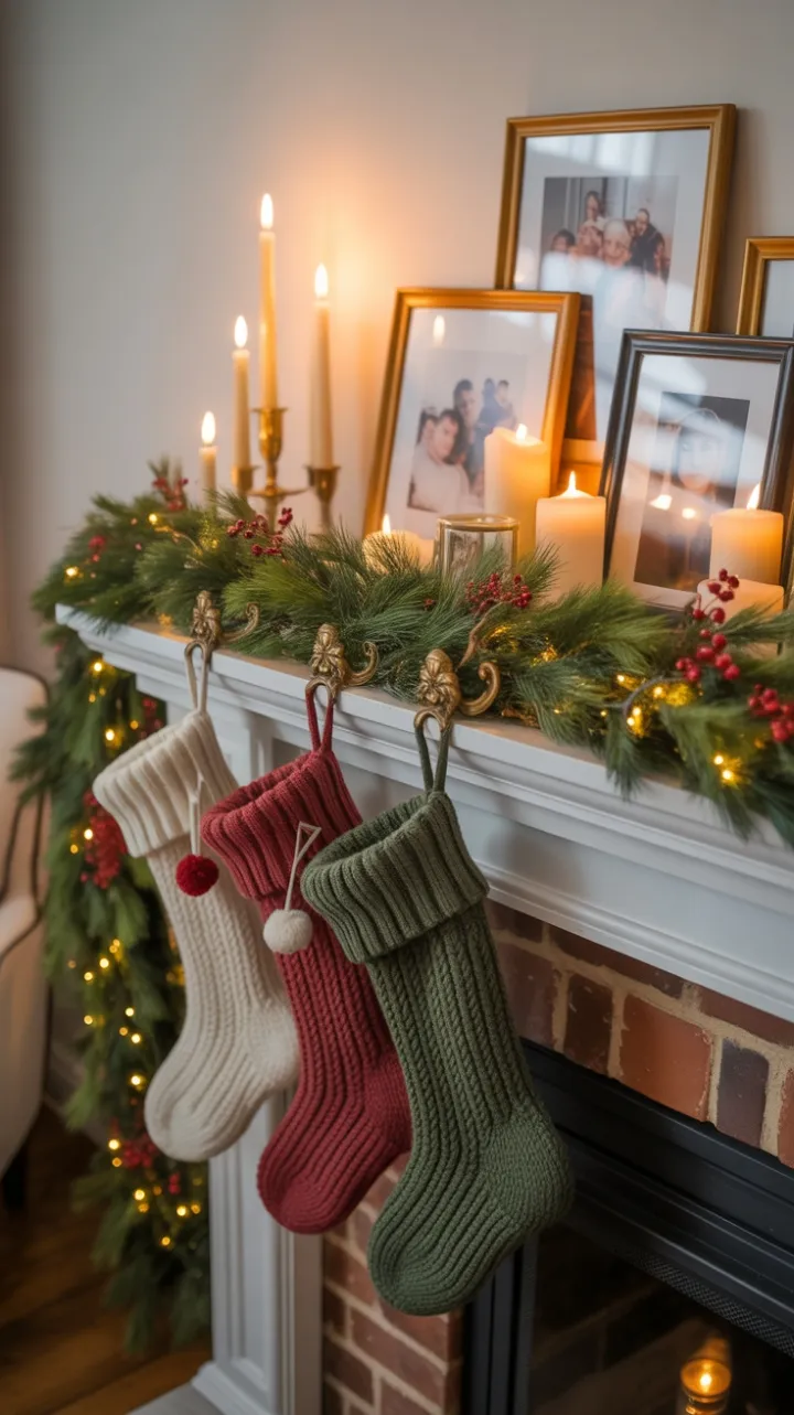 Hearthside Harmony with Knit Stockings and Beeswax Glow