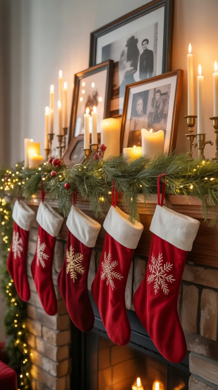 Warm Hearth Velvet Stockings and Twinkling Memories